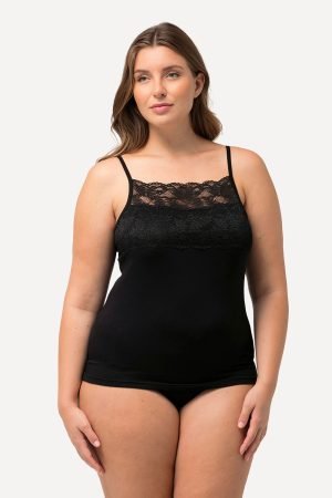 juodi moteriski apatiniai marskineliai su neriniais