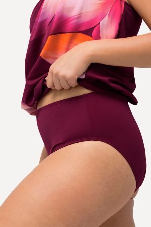 dvieju daliu maudomukas moterims raudonas