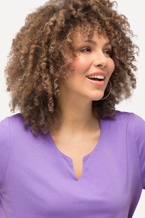 violetiniai marskineliai trumpomis rankovemis plius dydis