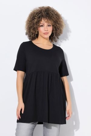 juoda mini trumpa tunika