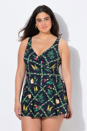 zalsva su gelemis maudymosi suknele