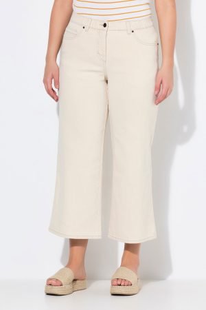 smelio spalvos platus dzinsiniai kiulotai kelnes moterims