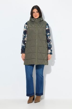 moteriska dygsniuota liemene chaki spalvos