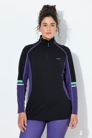 moteriski sportiniai marskineliai auksta apykakle neonines spalvos